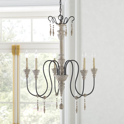 12 Light Candle Style Chandelier with Beaded Accents 12 Light Candle Style Chandelier with Beaded Accents